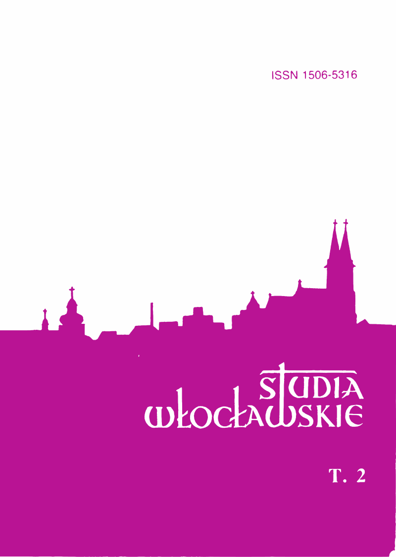 Okładka wydania 2(1999) czasopisma „Studia Włocławskie”