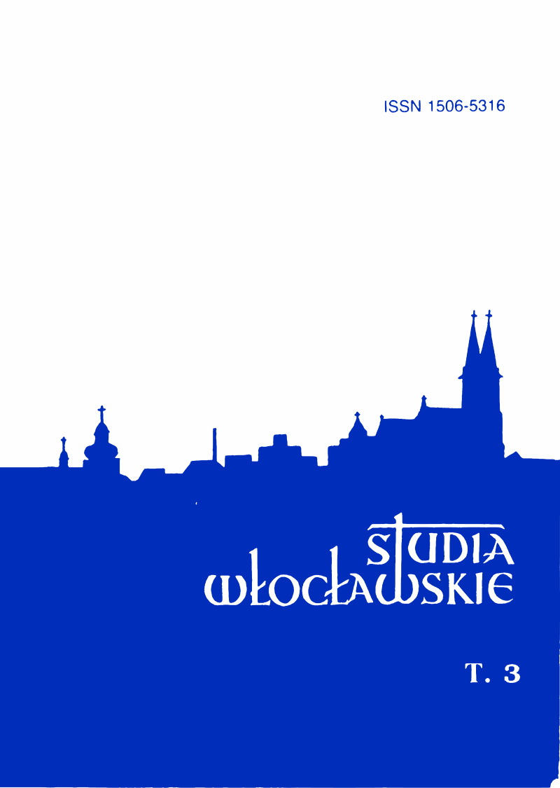 Okładka wydania 3(2000) czasopisma „Studia Włocławskie”