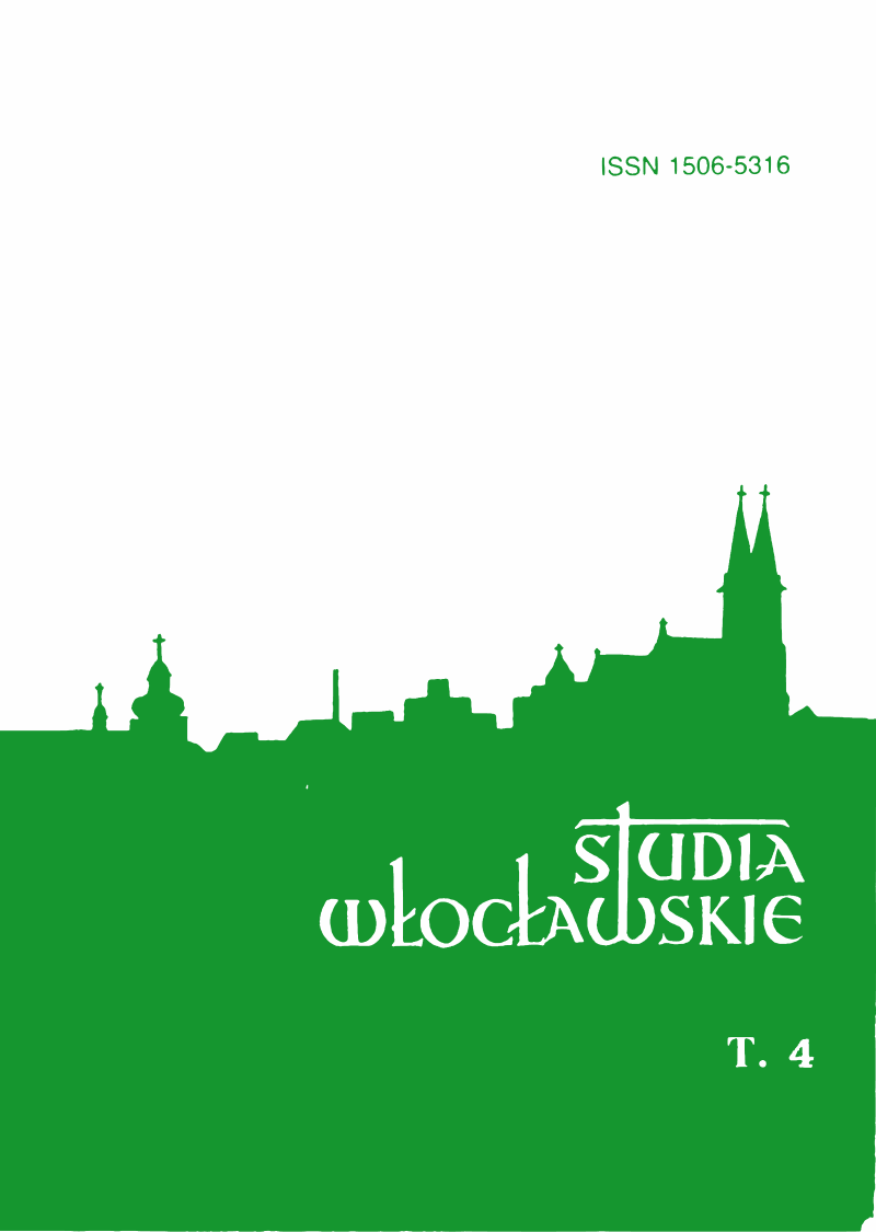 Okładka wydania 4(2001) czasopisma „Studia Włocławskie”